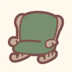 椅子：ロッキングチェアー