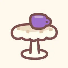 置きもの：丸いテーブル