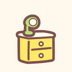 置きもの：黄色のチェスト