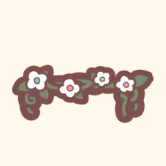 オーナメント：お花の飾り